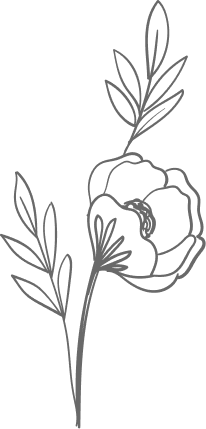 Ornamento floral botânico lateral esquerdo